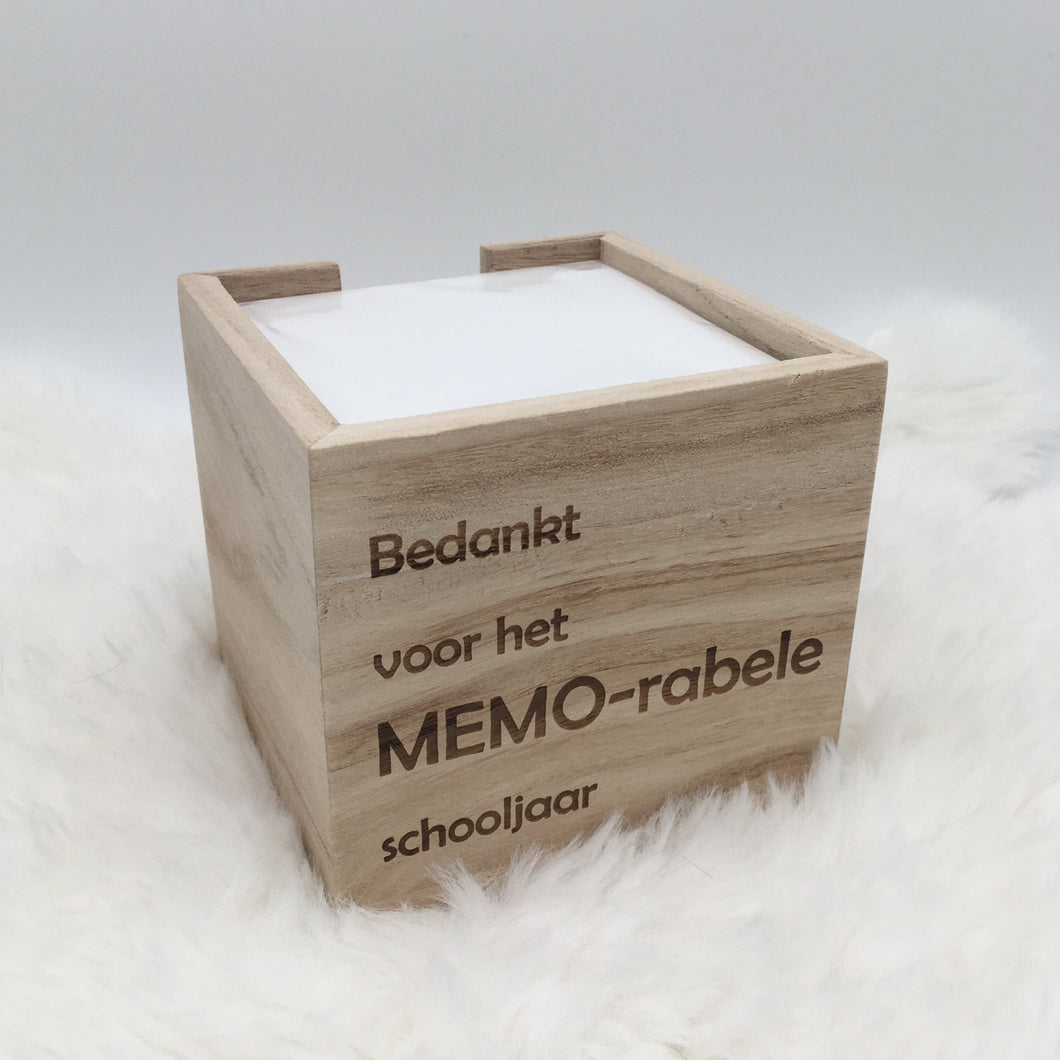 Memoblok 'MEMO-rabel'